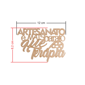 Frase Artesanato e mais barato que terapia Medidas